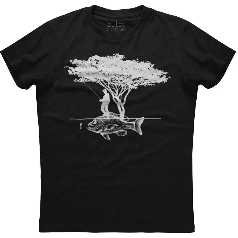 T-shirt Nera in Cotone da Uomo - Fishing Hook recensione e prezzo